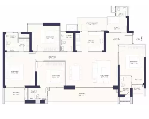 Conscient ParQ Size - 2825 sq.ft*