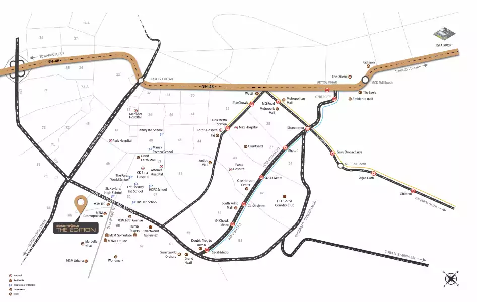 Smartworld The Edition Location Map